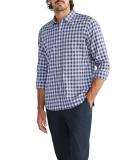 Herringbone Check Casual Shirt Regular Fit Blue