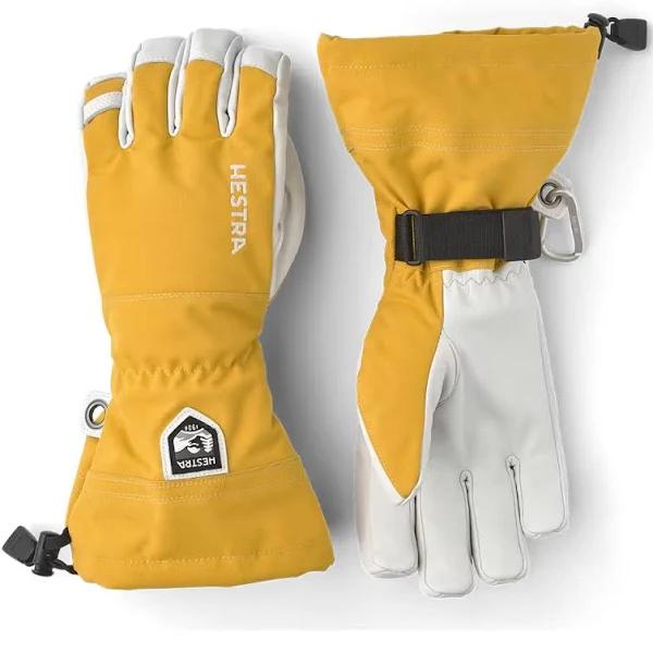 Hestra Army Leather Heli Ski - 5 Finger Mustard 10 Men