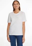 High Shine Embroidery Organic Cotton T-Shirt White XS