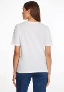 High Shine Embroidery Organic Cotton T-Shirt White XS