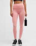 High-Waist Airbrush Legging in Strawberry Lemonade Pink, Size: 2XS | Alo Yoga