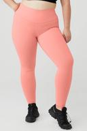 High-Waist Airbrush Legging in Strawberry Lemonade Pink, Size: 2XS | Alo Yoga