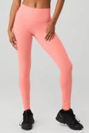High-Waist Airbrush Legging in Strawberry Lemonade Pink, Size: 2XS | Alo Yoga