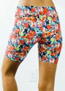 High Waisted Mid-Thigh Swim Shorts UPF 50+ | Aloha Flowers | by Calypsa |