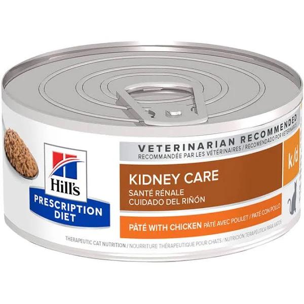 Hill's Prescription Diet k/d Kidney Care Pate with Chicken Wet Cat Food 156g - 24x156g