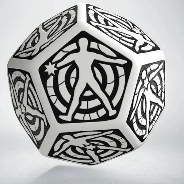 Hit Location Die White/Black D12