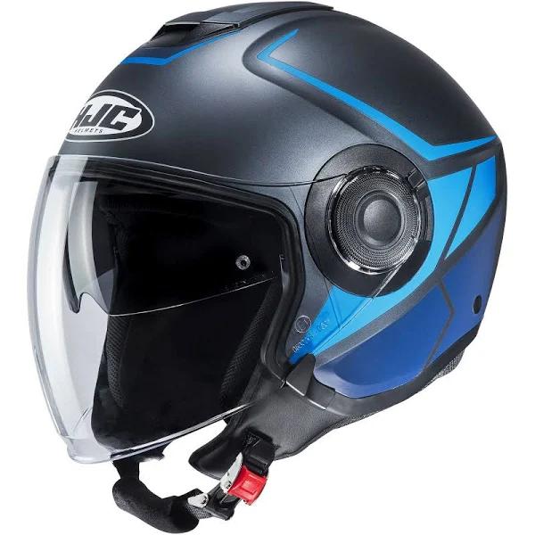 HJC I40 Camet Jet Helmet, grey-blue, Size L