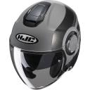 HJC i40 Spina Jet Helmet, black-grey-red, Size Xs