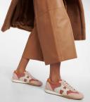 Hogan, Olympia-Z suede-trimmed sneakers, Women, Multicolor, EU 37.5, Sneakers, Leather