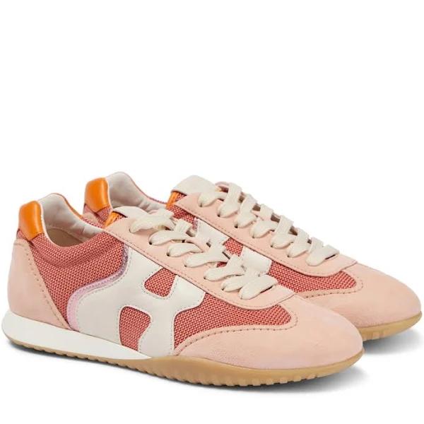 Hogan, Olympia-Z suede-trimmed sneakers, Women, Multicolor, EU 37.5, Sneakers, Leather