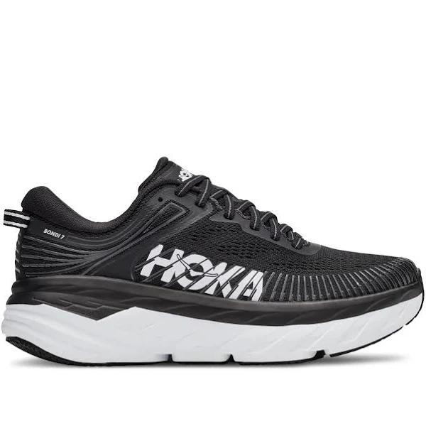 Hoka Bondi 7 Mens Wide 10.5 / Black/White