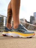 Hoka Bondi 8 Men Shoe Puff Bill/Yellow 10.0 2E