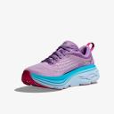 Hoka Bondi 8 Shoe - Cherries Jubilee/Pink Yarrow - Womens Ladies Shoes