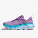 Hoka Bondi 8 Shoe - Cherries Jubilee/Pink Yarrow - Womens Ladies Shoes