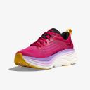 Hoka Bondi 8 Shoe - Cherries Jubilee/Pink Yarrow - Womens Ladies Shoes