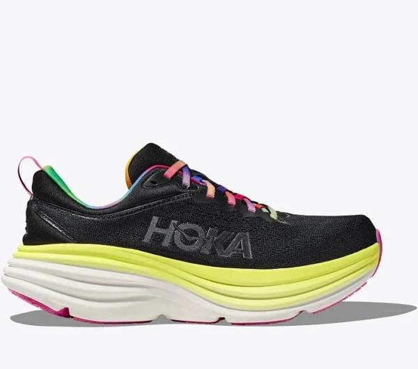 Hoka Bondi 8 Wom Shoe Black/Citrus 7.0 B