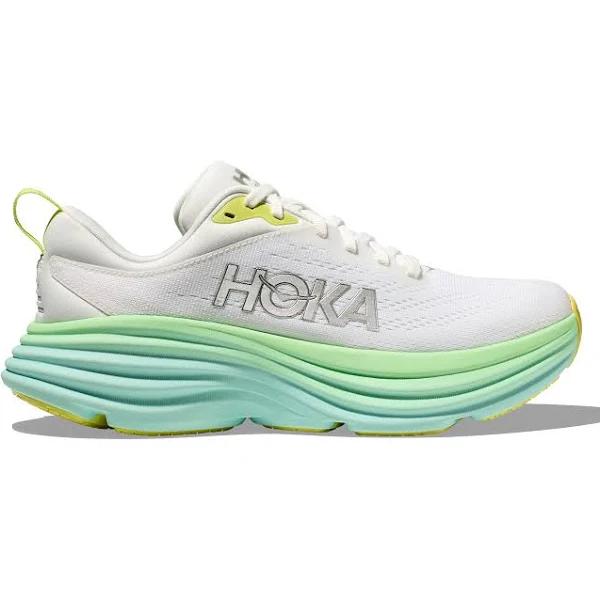 Hoka Bondi 8 - Womens Running Shoes - Blanc De Blanc/Sunlit Ocean