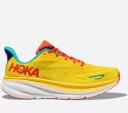 HOKA Clifton 9 Running Shoes in Ceramic/Evening Primrose