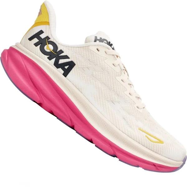 Hoka Clifton 9 Shoes White Pink Yellow Women - 42(2/3)