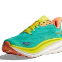 Hoka Clifton 9 Shoes Yellow Green Light Blue Women - 38