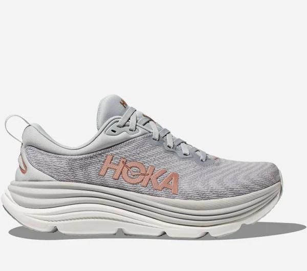 HOKA Gaviota 5 Running Shoes in Harbor Mist Rose Gold