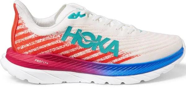 Hoka Mach 5 Men Shoe White/Flame 12.0 2E