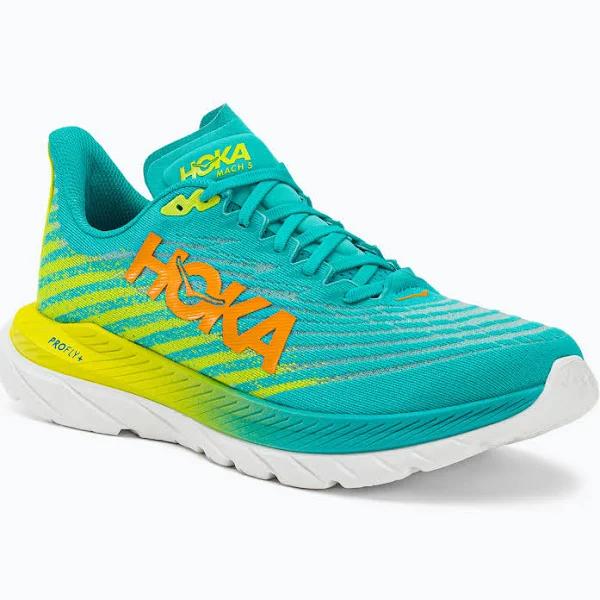 Hoka Mach 5 Running Shoes Blue Turquoise Yellow Orange - 44
