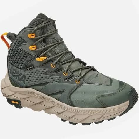 Hoka Mens Anacapa Mid GTX Boots Thyme / Radiant Yellow