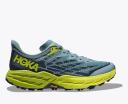 Hoka Mens Speedgoat 5 Shoes Stone Blue / Dark Citron