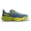 Hoka Mens Speedgoat 5 Wide Shoes Stone Blue / Dark Citron