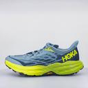 Hoka Mens Speedgoat 5 Wide Shoes Stone Blue / Dark Citron
