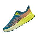 Hoka Mens Speedgoat 5 Wide Shoes Stone Blue / Dark Citron