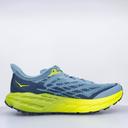 Hoka Mens Speedgoat 5 Wide Shoes Stone Blue / Dark Citron
