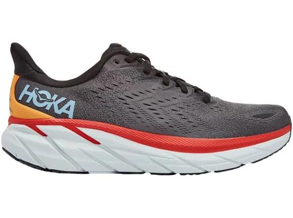 Hoka One One Clifton 8 Anthracite Castlerock Red