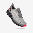 Hoka One One Clifton 8 Womens, 10 / Sharkskin / Diva Pink PDPK