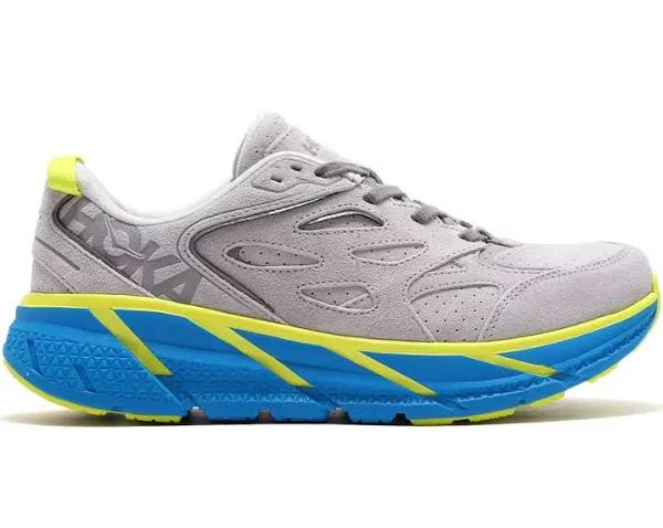 Hoka One One Clifton L Suede Lunar Rock Diva Blue
