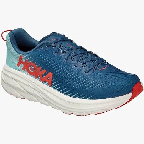 Hoka One One Men's Rincon 3 Running Shoes (Real Teal/Eggshell Blue) 9
