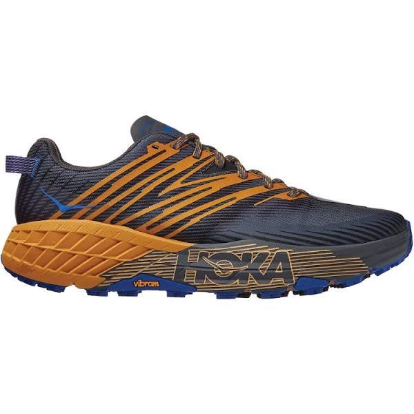 Hoka One One Men's Speedgoat 4 Trail Running Shoes (Castlerock/Golden Yellow, Size 7 US)