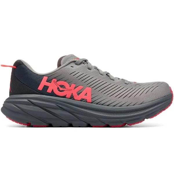 Hoka One One Rincon 3 Womens, 8.5 / Sharkskin / Diva Pink PDPK