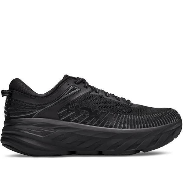 Hoka One One Women's Bondi 7 Wide Running Shoes (Black/White) 6 US