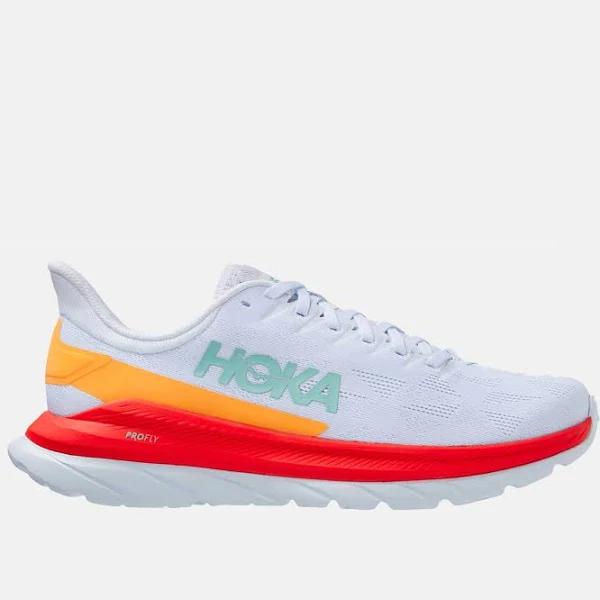 Hoka One One Women's Mach 4 Running Shoes (White/Fiesta) 9 US