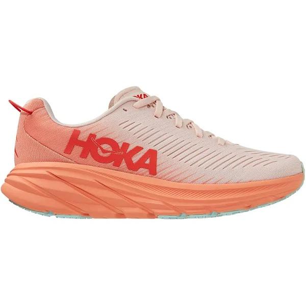 Hoka One One Women's Rincon 3 Running Shoes (Silver Peony/Cantaloupe, Size 8.5 US)