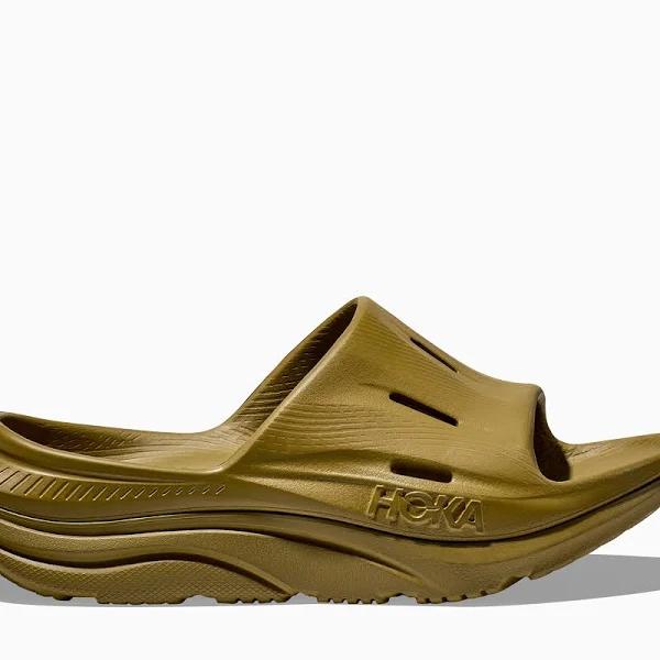 HOKA Ora Recovery Slide 3 Unisex in Green Moss/Green Moss