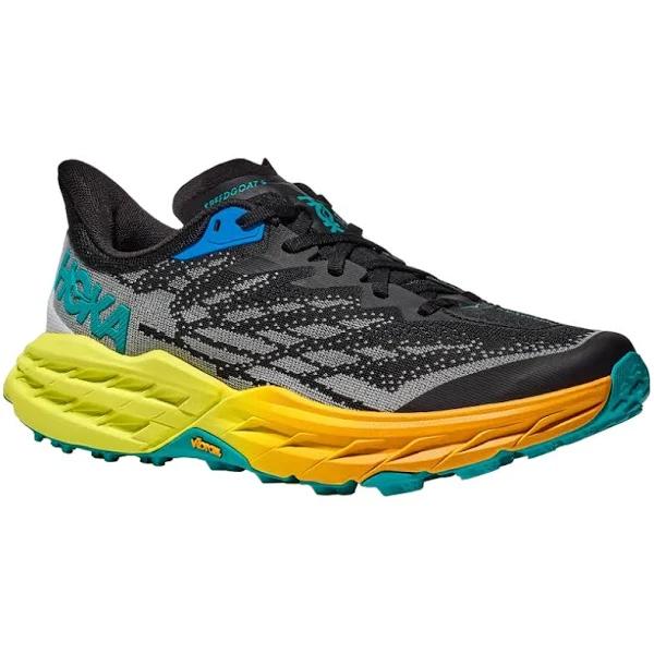 Hoka Speedgoat 5 Shoes Black Fluorescent Green Orange Women - 38
