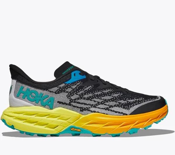 Hoka Speedgoat 5 Shoes Black Fluorescent Green Orange Women - 43(1/3)