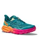 Hoka Speedgoat 5 Shoes Green Turquoise Orange Fuchsia Women - 36