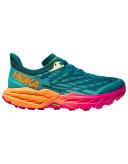 Hoka Speedgoat 5 Shoes Green Turquoise Orange Fuchsia Women - 36