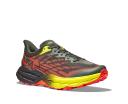 Hoka Speedgoat 5 Wide Mens Trail Running Shoes - Thyme/Fiesta - 7.5
