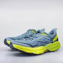 Hoka Speedgoat 5 Wide Shoe - Stone blue/dark Citron - Mens Shoes