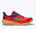 Hoka Women's Challenger 7 Shoes in Flame/Cherries Jubilee, Size 5